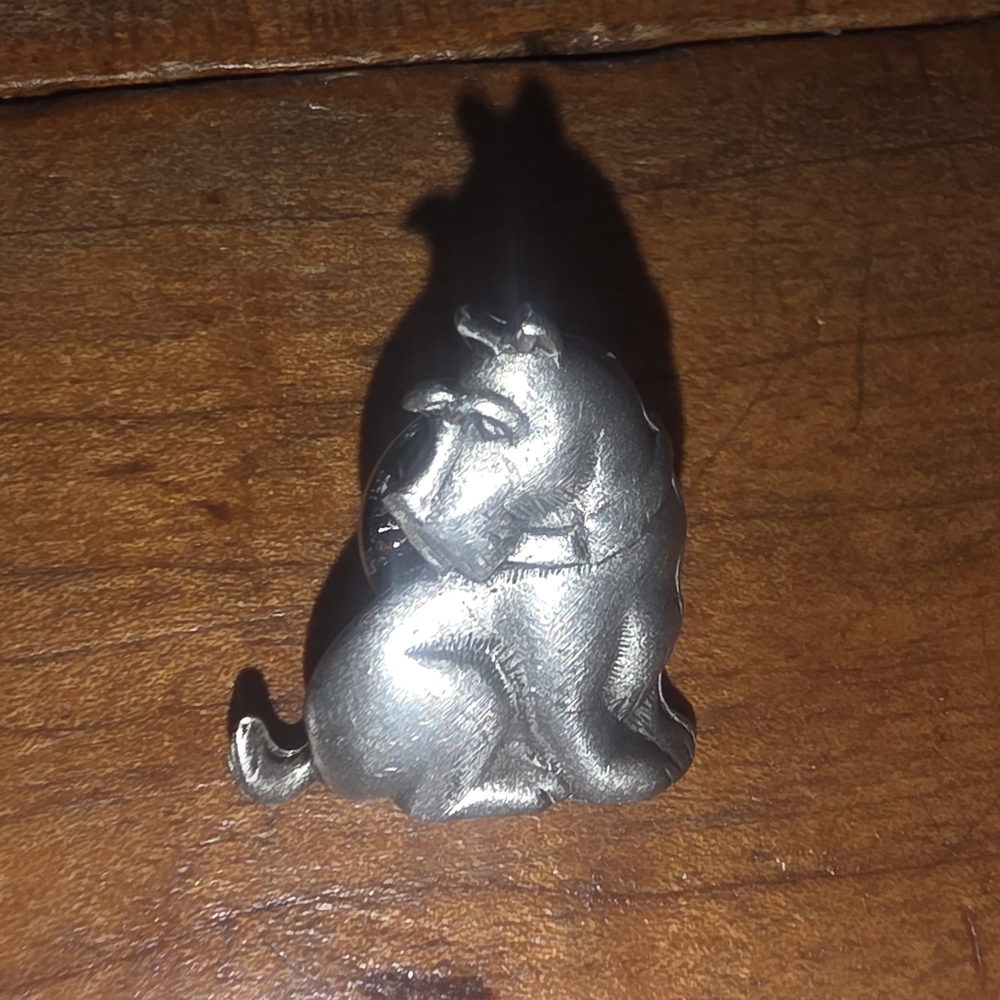 Pewter Scottish Terrier Brooch / Pin UnSigned 1"x 1" Approx
